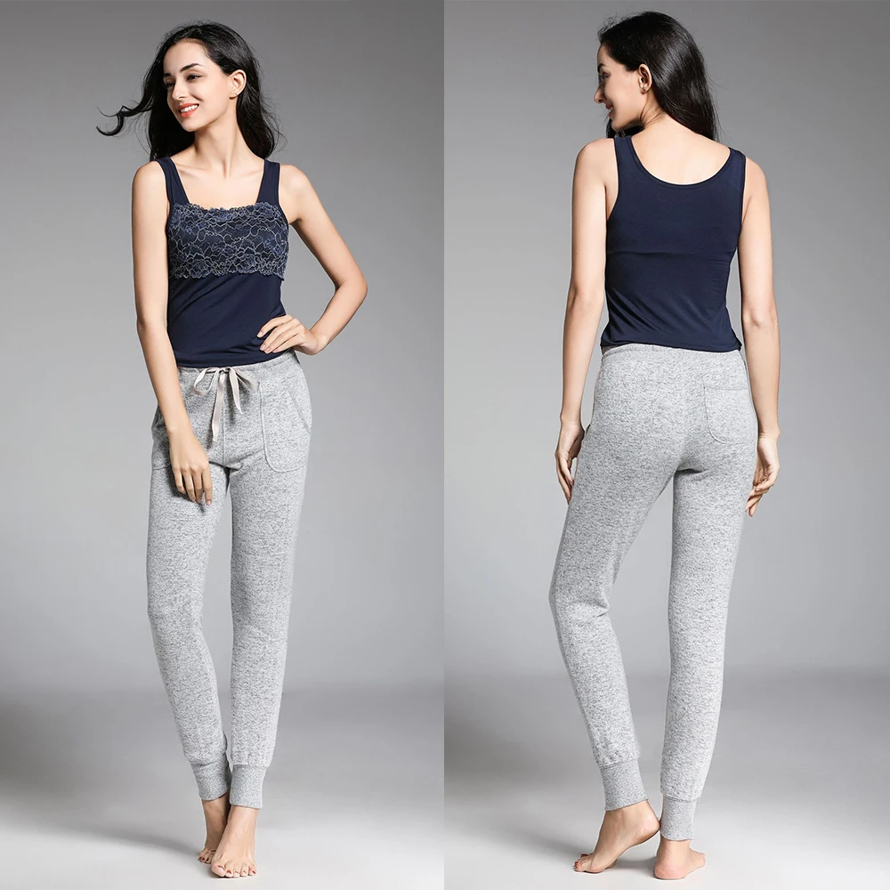 Autumn and winter models women modal knit cotton pajamas large size