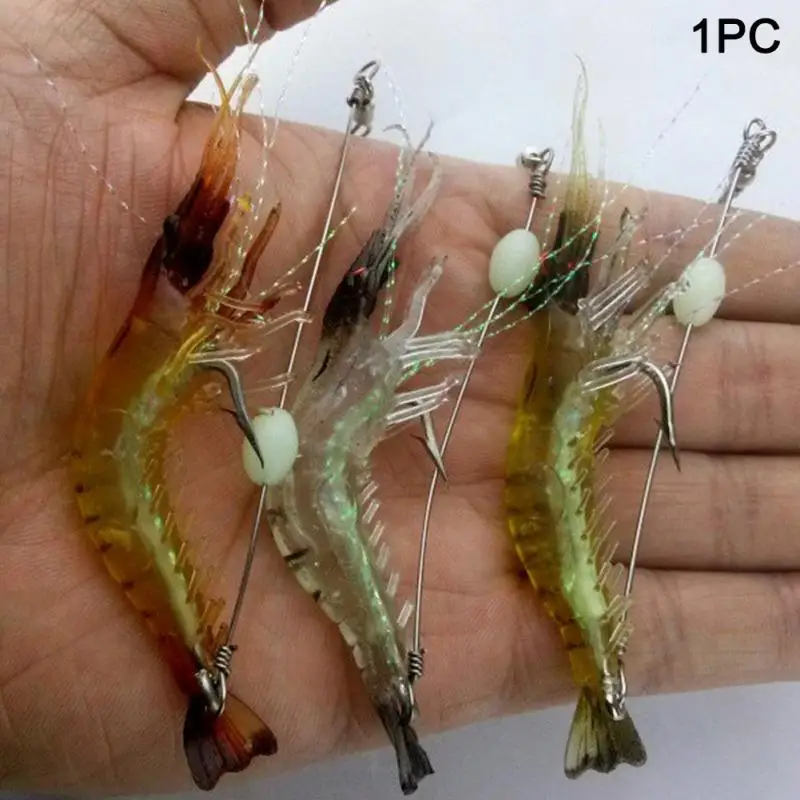 

TONQUU High Quality Soft Simulation Prawn Shrimp Fishing Floating Shaped Lure Hook Bait Bionic Artificial Shrimp Lures with Hook