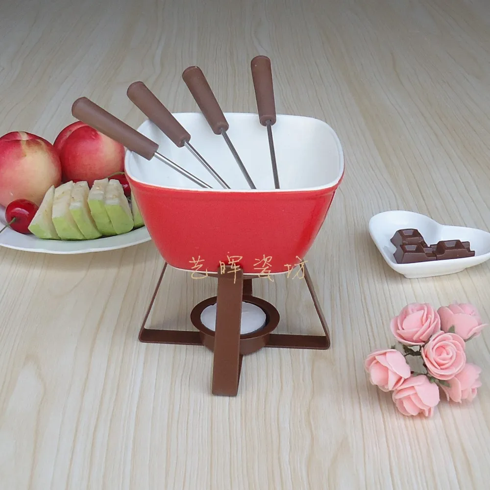 Ceramic fondue set 7