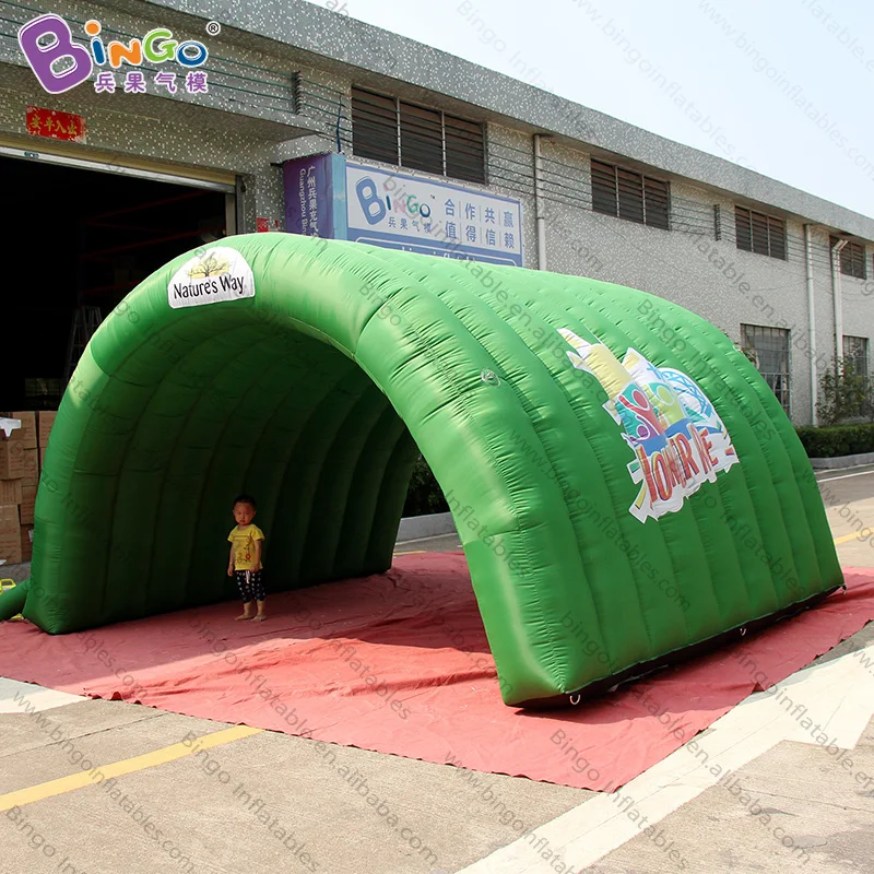  green tent type Customized 3.6x3.5x2.5 meters inflatable tunnel tent for events inflatable entrance