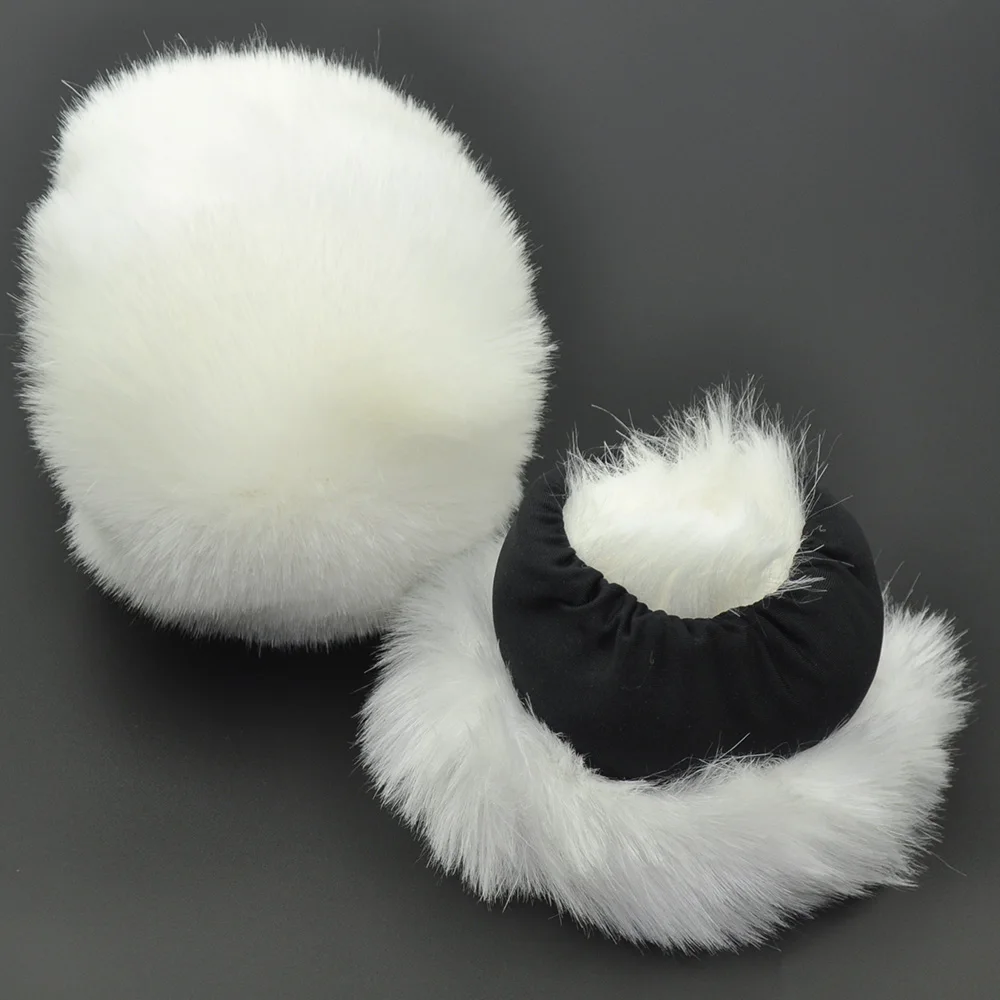 1 Pair Fashion Women's Faux Fox Fur Cuffs Furry Wrist Bands Ankle Warmers White New