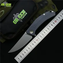 Green thorn JEANS Flipper folding knife m390 steel TC4 Titanium handle outdoor camping hunting pocket kitchen