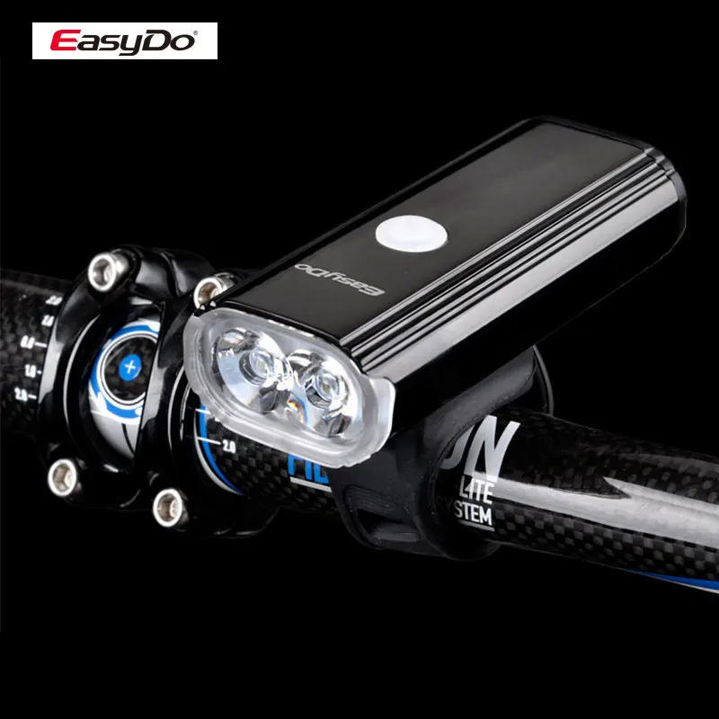 Easydo EL-1110, двойной XPG светодиодный фонарь, корпус из сплава, аккумулятор 4400 мАч, 1000 люмен, вращение на 360 градусов, велосипедное освещение, Передний фонарь
