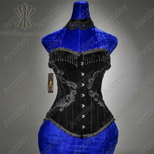 Черный бархатный Цветочный Готический корсет для усадки талии|gothic corset|gothic corset