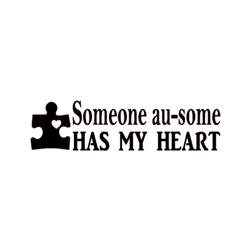 

Autism Someone Au-Some Has My Heart Decal Sticker Puzzle Awareness Art Rear Window Car Sticker