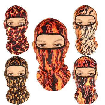 

Halloween Riding Windproof Warm Head Mask Flame Series Outdoor Cs Field Face Mask