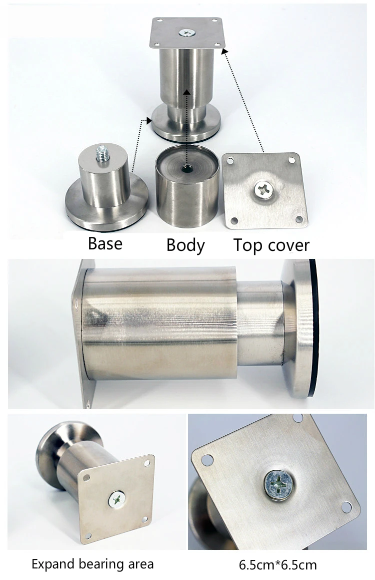 Бытовые Нержавеющая сталь шкаф ноги утолщаются мебель ножки стола/диван/шкаф стабильный Поддержка стопы многофункциональный 4 шт./лот