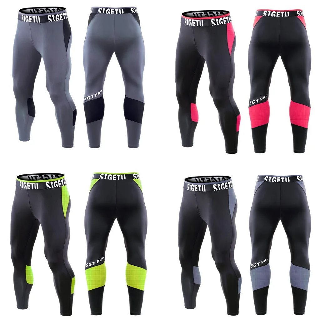 Pantalones hombre мужские летние спортивные штаны для фитнеса с лоскутными вставками