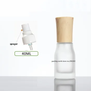 

40ml square shape frosted glass bottle fine mist sprayer pump for toner/water/toilet refillable skin care cosmetic packing