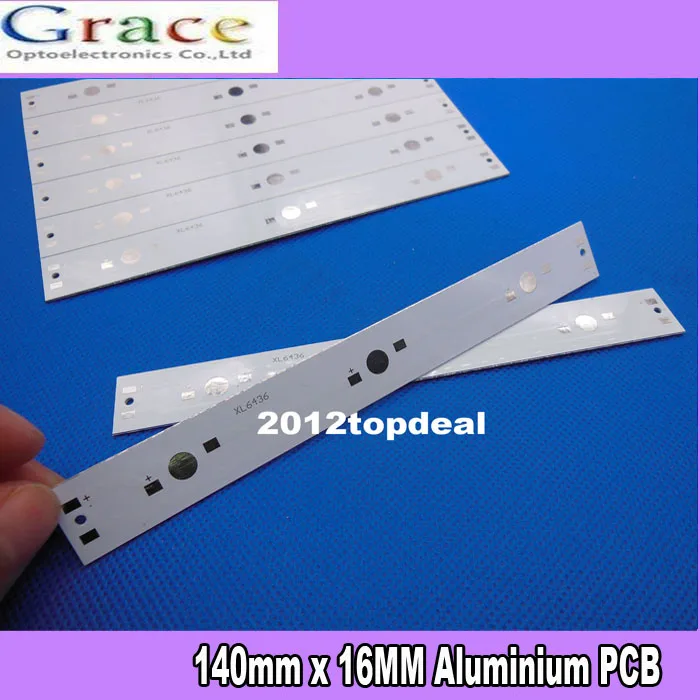 

10pcs 140mm x 16MM Aluminium PCB Circuit Board for 3 x 1w,3w,5w LED in Series
