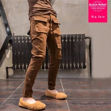 Европейская станция Осень Новые женские модные джинсы с заклепками Женские повседневные джинсовые брюки с карманами брюки L1161