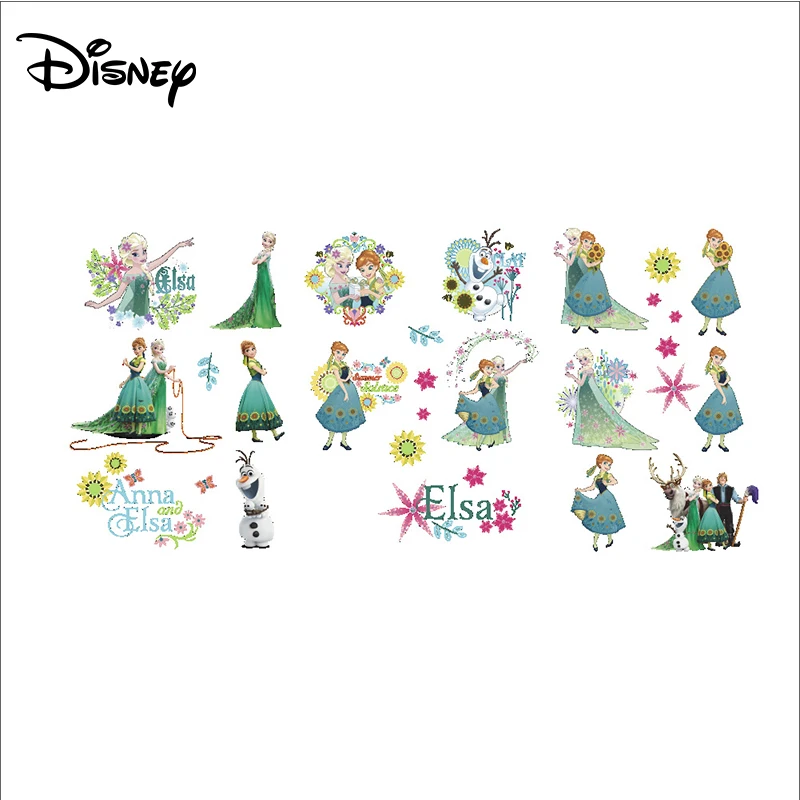 

Disney Cartoon Sticker Frozen princess Elsa DIY Stickers Waterproof Girls Bedroom Decoration