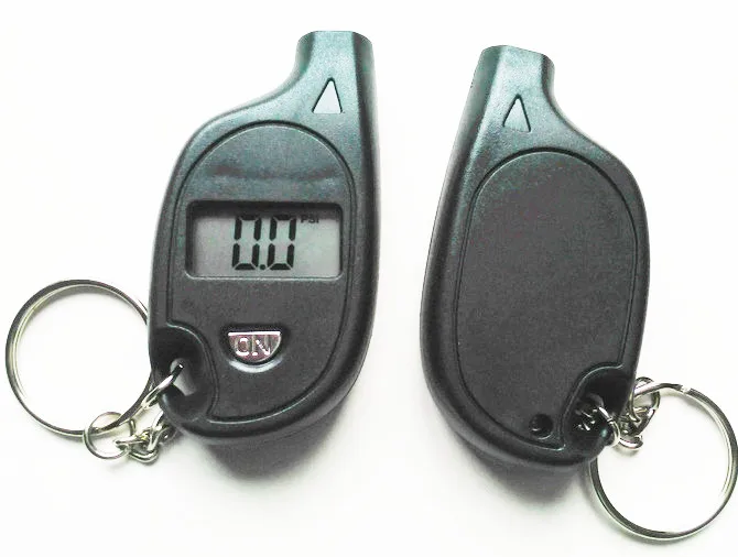 100pcs by dhl fedex Mini Keychain Digital Auto car Tire Air Pressure Gauge Meter Test Tyre