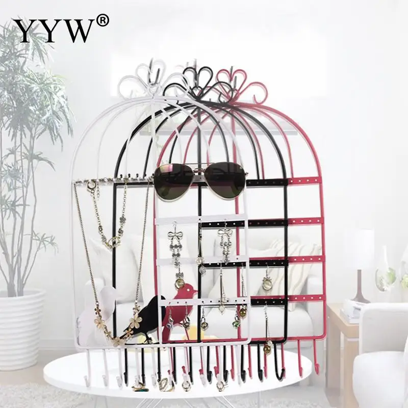 

Display tool for jewelry Creative Earring Necklace Chain Holder Metal Bird Stand Hanging Display Stands jewelry organizer
