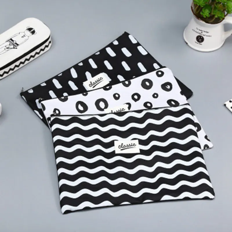 

Creative Stripe Cosmetic Bag Zipper Portable Makeup Toiletry Organizer Make Up Case Storage Beauty Women Travel Wash Kit Pouch