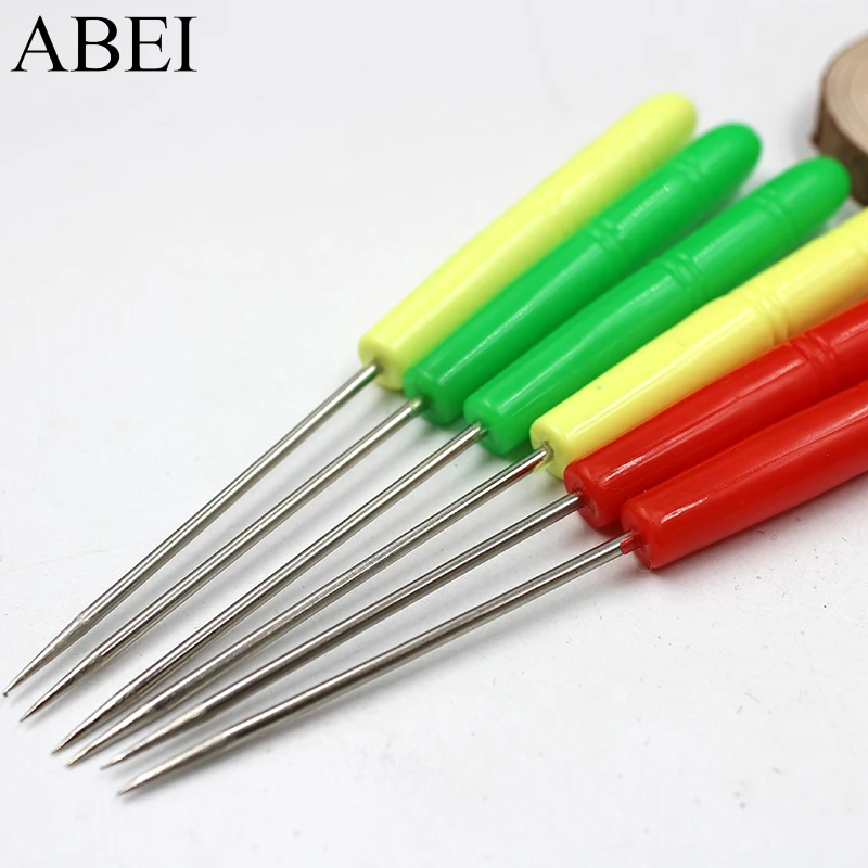 

10pcs/lot Knitting Awl Quilling Paper Tools Plastic Handle awl DIY Handmade Patchwork Sewing Ornaments Stitching Drill