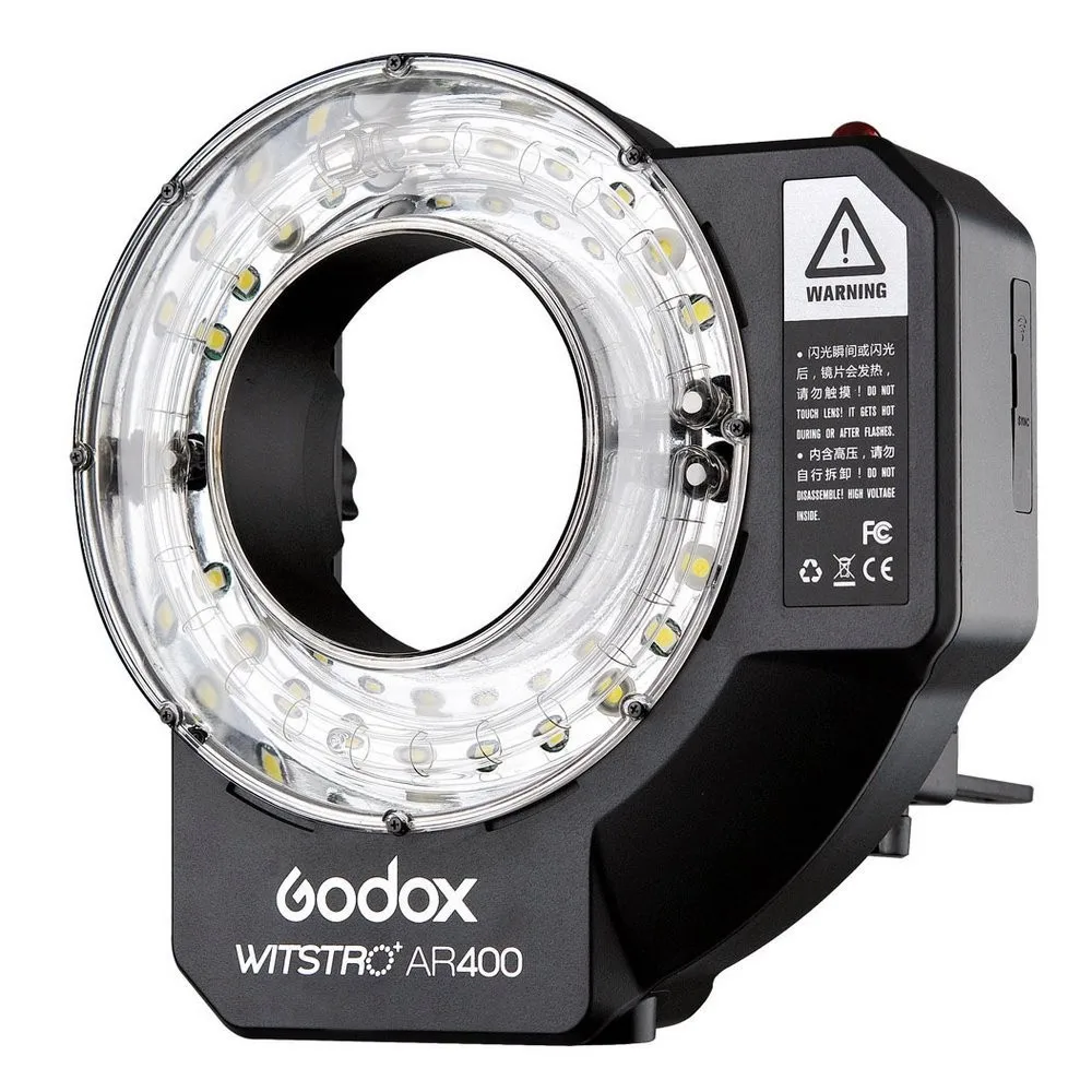 GODOX WITSTRO AR400 400 Вт литий-ионный Батарея Профессиональный Макро LED Кольцевая вспышка Speedlite+ 2 в 1 светодиодный свет 5600 К