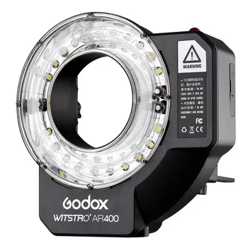 

Godox Witstro AR400 400W Li-ion Battery professional macro LED Ring Flash Speedlite + 2 in 1 LED Video Light 5600K