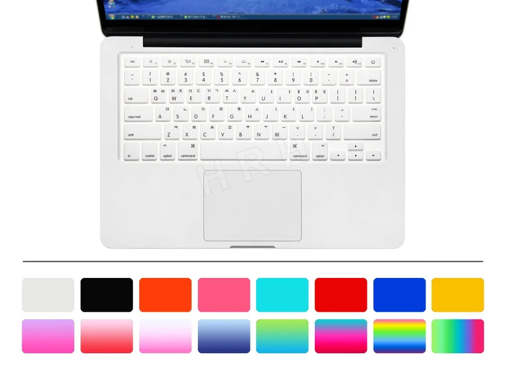Чехол для клавиатуры в корейском и американском стиле, 5 шт., силиконовый чехол для MacBook Pro, 13, 15, 17, для Macbook Air, 13, Корейская клавиатура