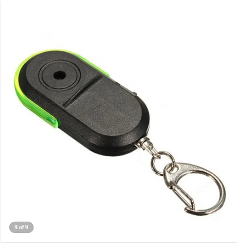 Беспроводной 10 м анти-потерянный устройство для поиска ключа брелок для ключей с локатором со Звуком Свистка с светодиодный свет мини анти-потерянный ключ Finder