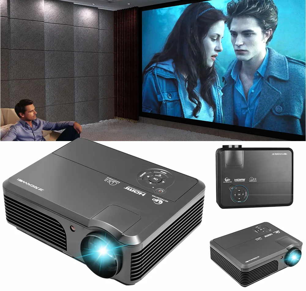 Factory Direct Home LED Projector Protect Eyes 4200 Lumens Beamer Built
