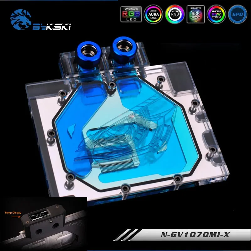 Bykski N-GV1070MI-X VGA полный блок водяного охлаждения с LED для GIGABYTE GTX 1070 8GB Mini ITX/GTX ITX OC |
