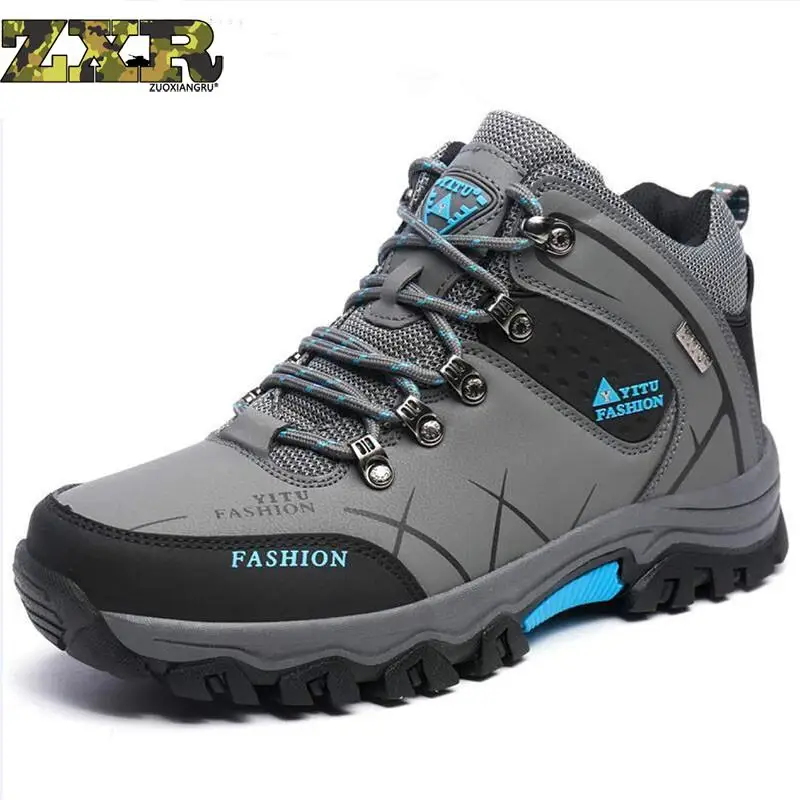 

New Autumn Winter Onemix Women's Anti Slip Outdoor Sport Tactical Shoes And Wool Lining Men Hiking Shoes Warm Trekking Shoes