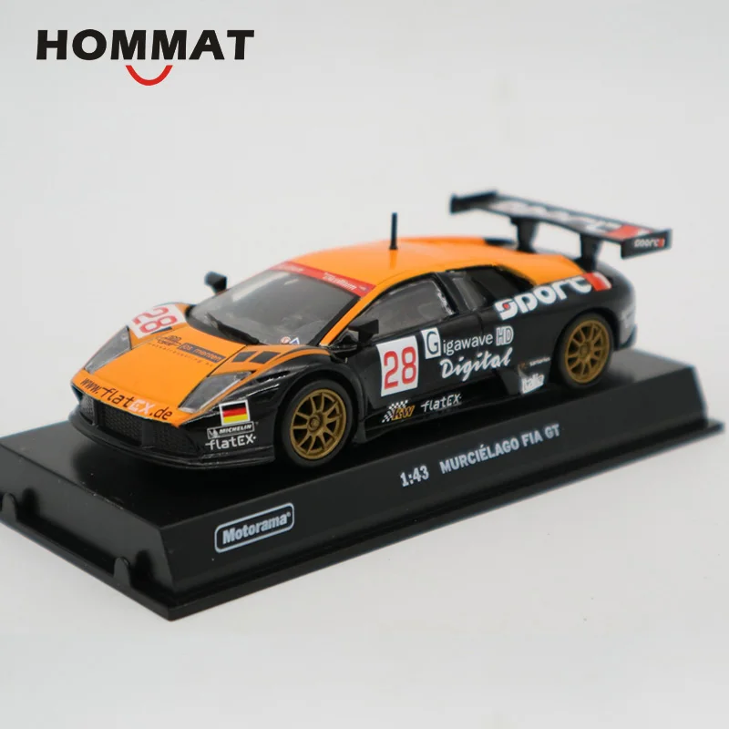 HOMMAT 1/43 Motorama 320SI/Z4M/Murcielago/MC12 Racing Car Model 1:43 Diecast Toy Vehicles Cars Metal Alloy Model Car Kids Toy - Цвет: Black-orange