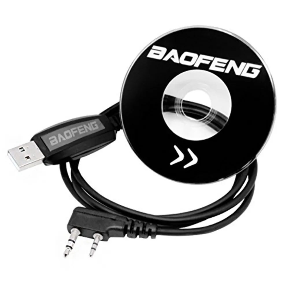 2pcs yaesu Baofeng USB Programming Cable Driver CD For 5RE 5R Pofung UV uv5r 888S UV-82 UV-B5 Two Way Radio Walkie Talkie | Мобильные