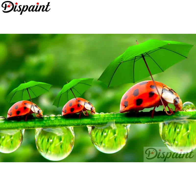 

Dispaint Full Square/Round Drill 5D DIY Diamond Painting "Animal ladybug" 3D Embroidery Cross Stitch Home Decor Gift A10505