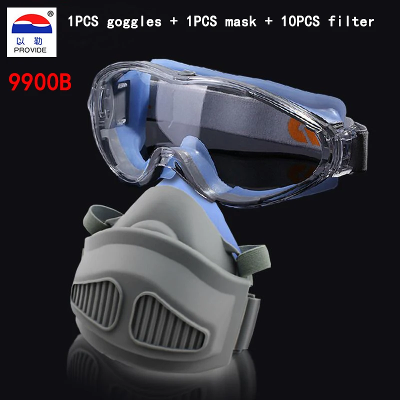 PROVIDE The New Goggles +respirator dust mask Configuration 10PCS