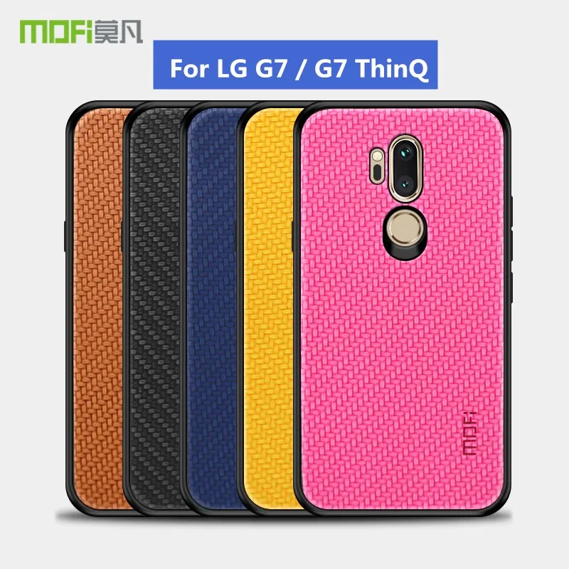 

Original Mofi Ultra Slim Cases For LG G7 ThinQ Case 6.1" Case Soft TPU Leather Pattern TPU For LG G7 G 7 G710 Cover