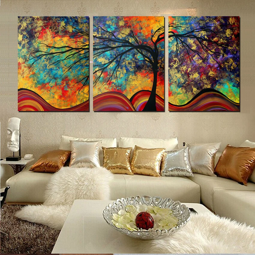 www.strongerinc.org : Buy Large Wall Art Abstract Tree Painting Colorful Landscape Paintings Canvas ...