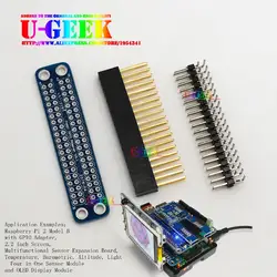 UGEEK оригинальный разобранный двойной GPIO адаптер для Raspberry Pi 3 Модель B, 2 Modol B, A +, B + и нулевой передачи GPIO на передний