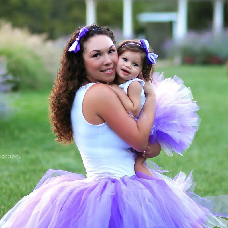 

1pc Summer Mother Daughter Baby Wedding Dress Handmade Tutu Skirt Mesh Baby Girls Princess Tutu Skirt Family Matching Outfits