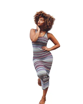 

Maxi dresses 2019 Boho Beach Dress Summer Style New Fashion Women Sexy Sleeveless Print Long Casual Dress