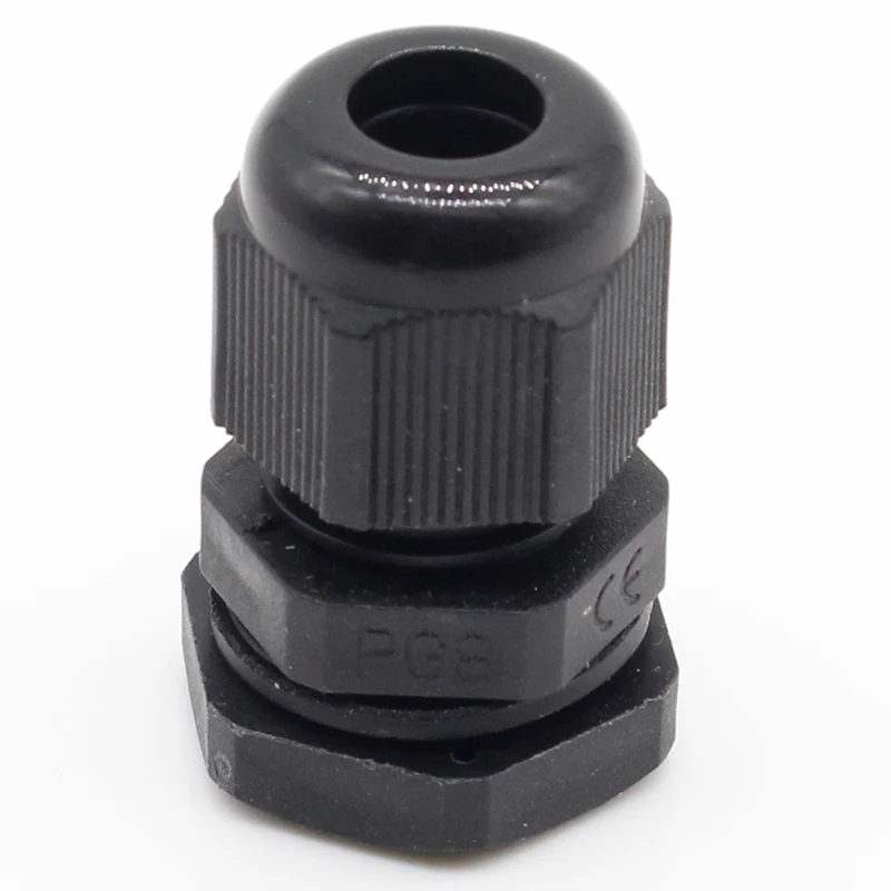 Electrical Connector Cable Gland 10pcs IP68 PG9 4-8MM Waterproof Nylon Cable Gland Waterproof Gasket Plastic Connector