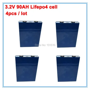 شراء4 قطعة/الوحدة دورة عميقة قابلة للشحن Lifepo4 بطارية 3.2 فولت 90ah ل نظام الطاقة الشمسية سيارة كهربائية الاتصالات UPS