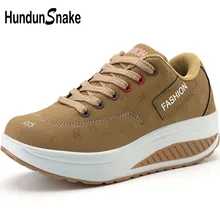 Hundunsnake/спортивная обувь на платформе; Chaussure Femme; женская кожаная спортивная обувь; летняя обувь для бега; женские кроссовки; прогулочная обувь; T269