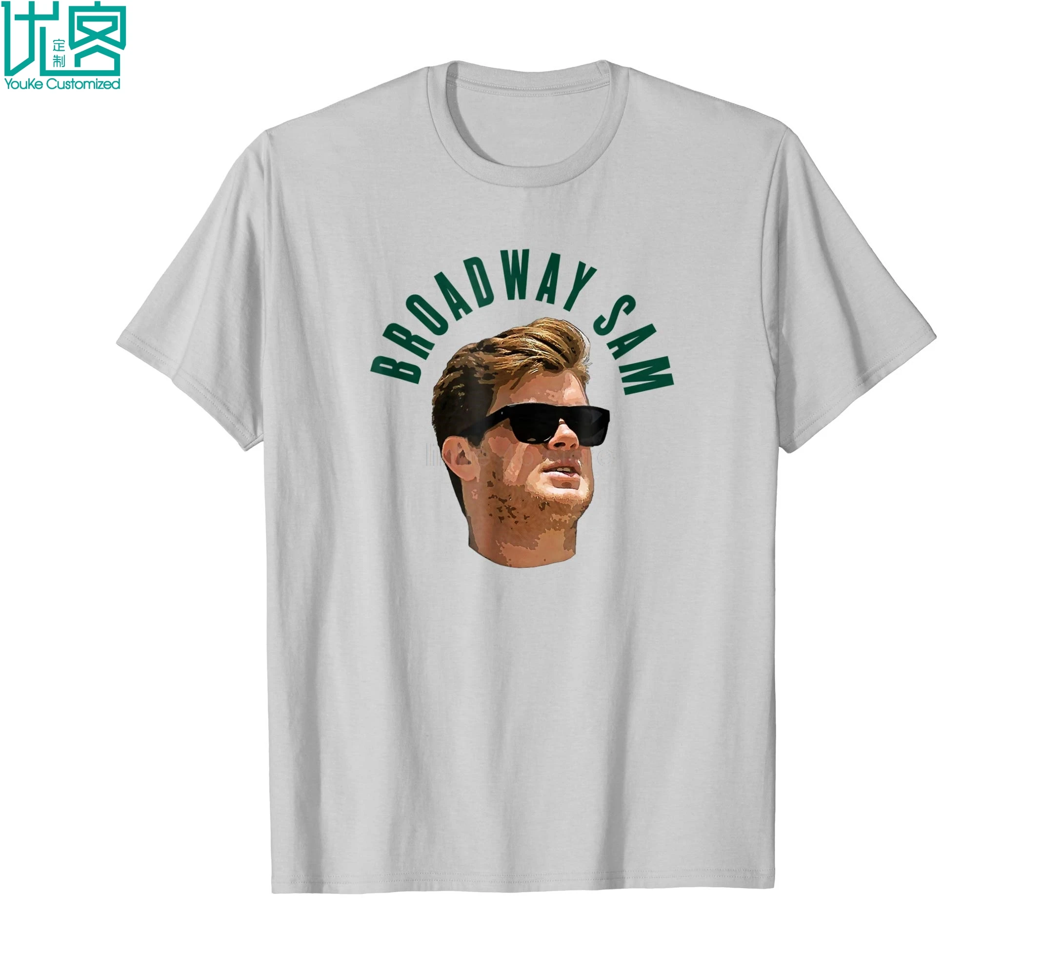 

Broadway Sam Darnold Jets Namath Homage Graphic T Shirt Icon Emoji Fashion Design T-Shirt