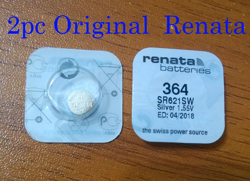 2 шт. часы renata с оксидом серебра 364 SR621SW 621 1 55 V % Hg оригинальный бренд|watch battery 364|watch