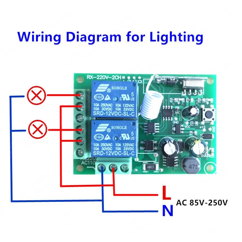 433Mhz Universal Wireless Remote Control RF Switch AC 220V Control Relay Receiver and Shell for gate opener 433Mhz Universal Wireless Remote Control RF Switch AC 220V Control Relay Receiver and Shell for gate opener