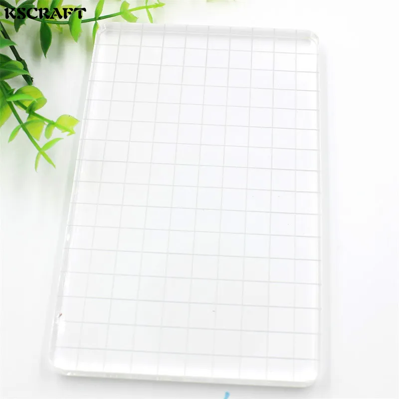 

KSCRAFT Transparent Silica gel Stamp Acrylic Block Pad DIY scrapbooking Color Process Essential Tools 16*10cm