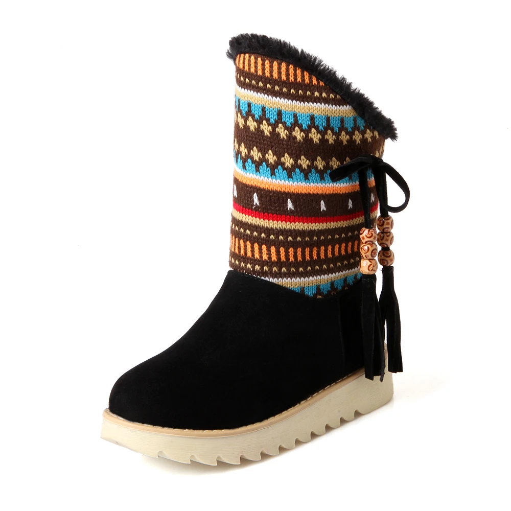 Lsewilly/Снегоступы женские зимние ботинки на платформе водонепроницаемые полусапожки ботинки на меху со шнуровкой коричневые черные