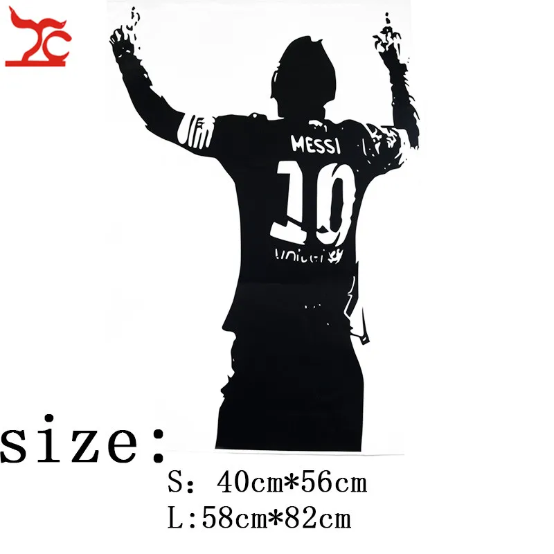 

Black PVC Huge Football Star Lionel Messi Figure Wall Sticker Vinyl DIY Kids Living Room Wall Sticker Decals For Soccer Lovers
