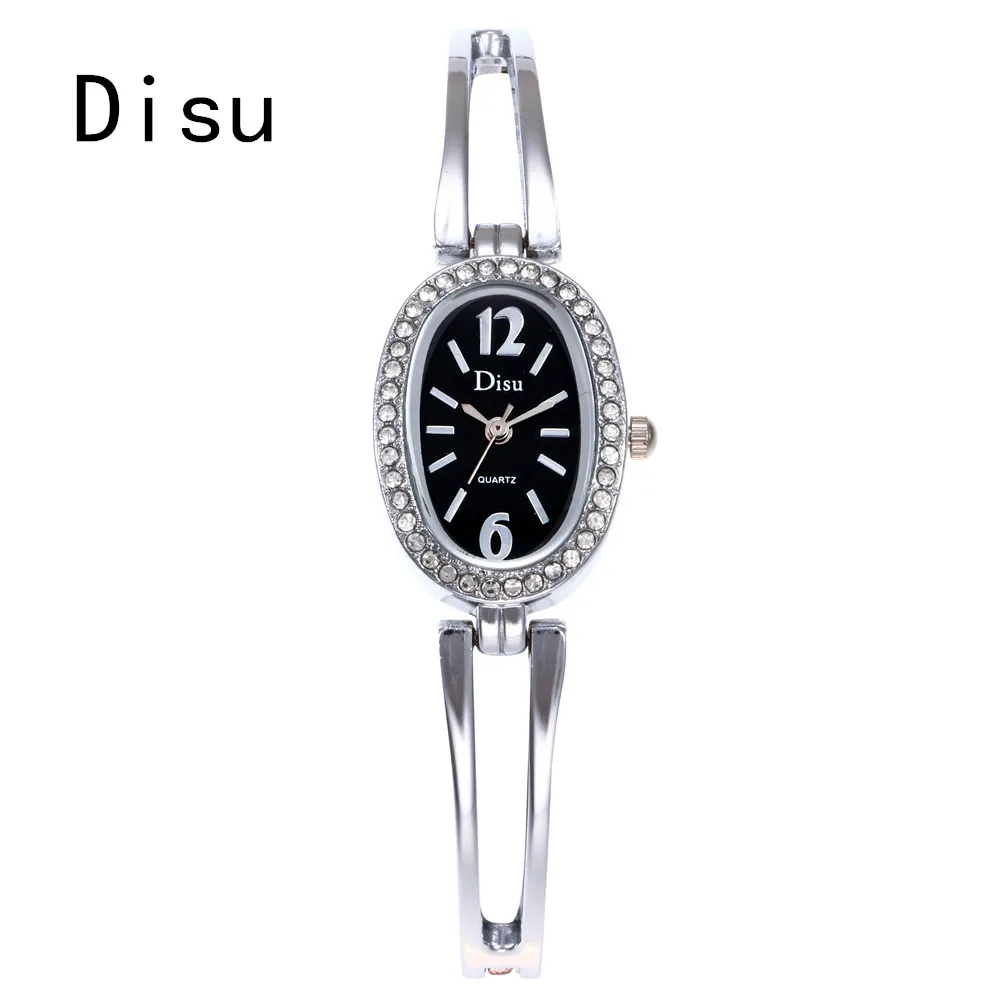 DISU Brand Luxury Watch Women Dress Bracelet Watch Fashion Rhinestone