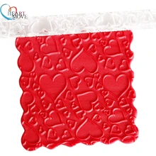 Симпатичные Сердце Любовь Форма тиснения Скалки украшения торта инструмент помады Скалки Торт Sugarcraft тиснение инструмент торт 9035