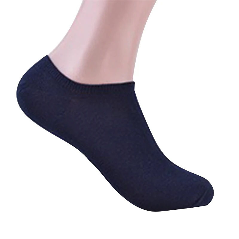 6 шт. = 3 пара/лот, модные мужские носки-башмачки, лето-осень, Нескользящие силиконовые невидимые хлопковые носки, мужские короткие носочки по щиколотку - Цвет: type 2 dark blue