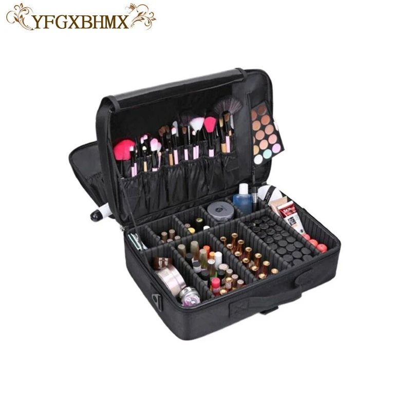 YFGXBHMX Makeup Artist Accessori Da Viaggio Professionale di Bellezza Caso Cosmetico & Sacchetto Cosmetico Semi-permanente Del Tatuaggio Unghie Multi-Lay