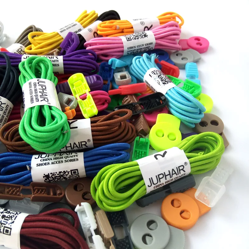 New 3 Pair 1 m Round Colored Shoes Laces for Children Fashion Elastic Rubber Adjustable Shoelaces Fashion Lazy Shoelaces Strings